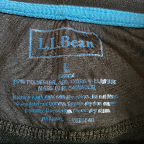 L.L. Bean Women's Athletic Quarter Zip Hoodie Black Size L - Picture 5 of 6